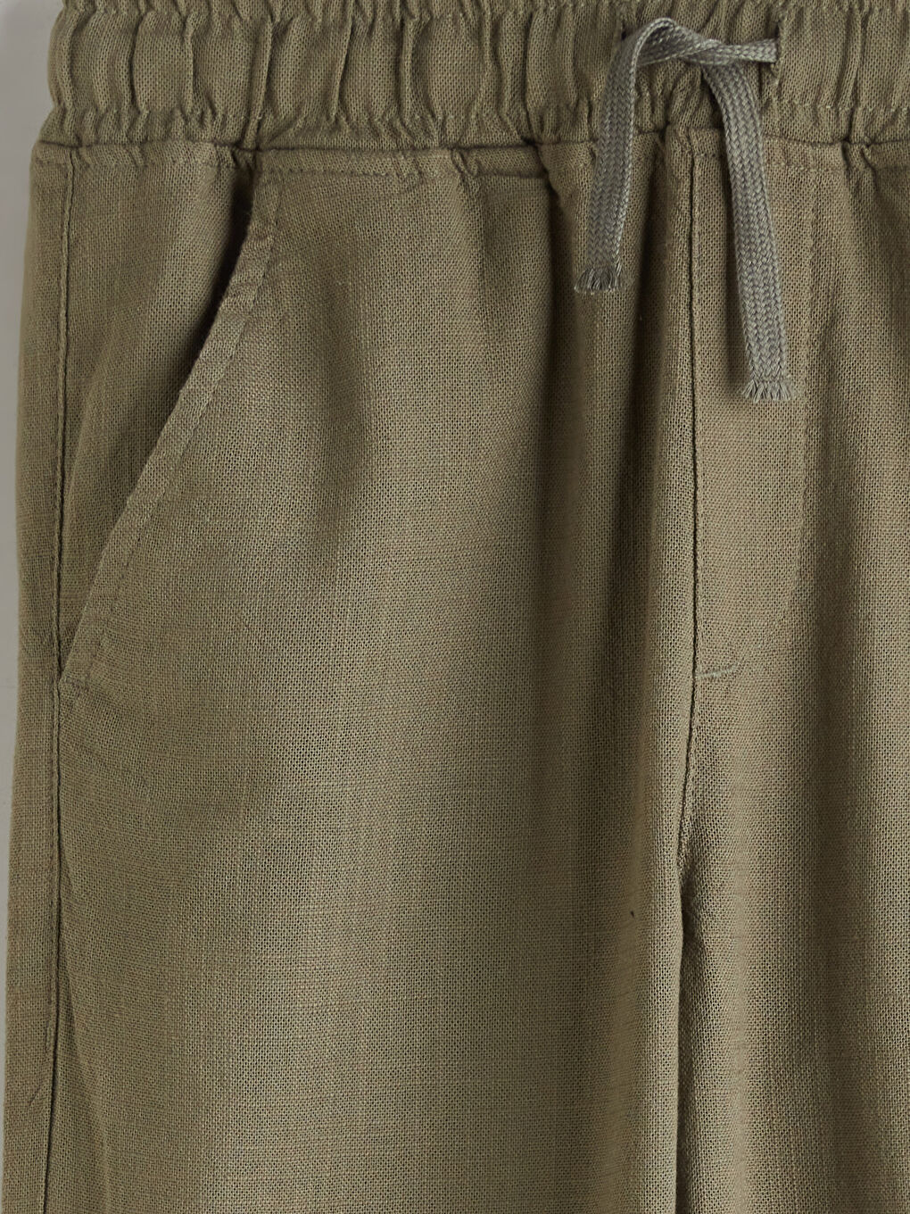 Haki Beli Lastikli Erkek Çocuk Pantolon-2