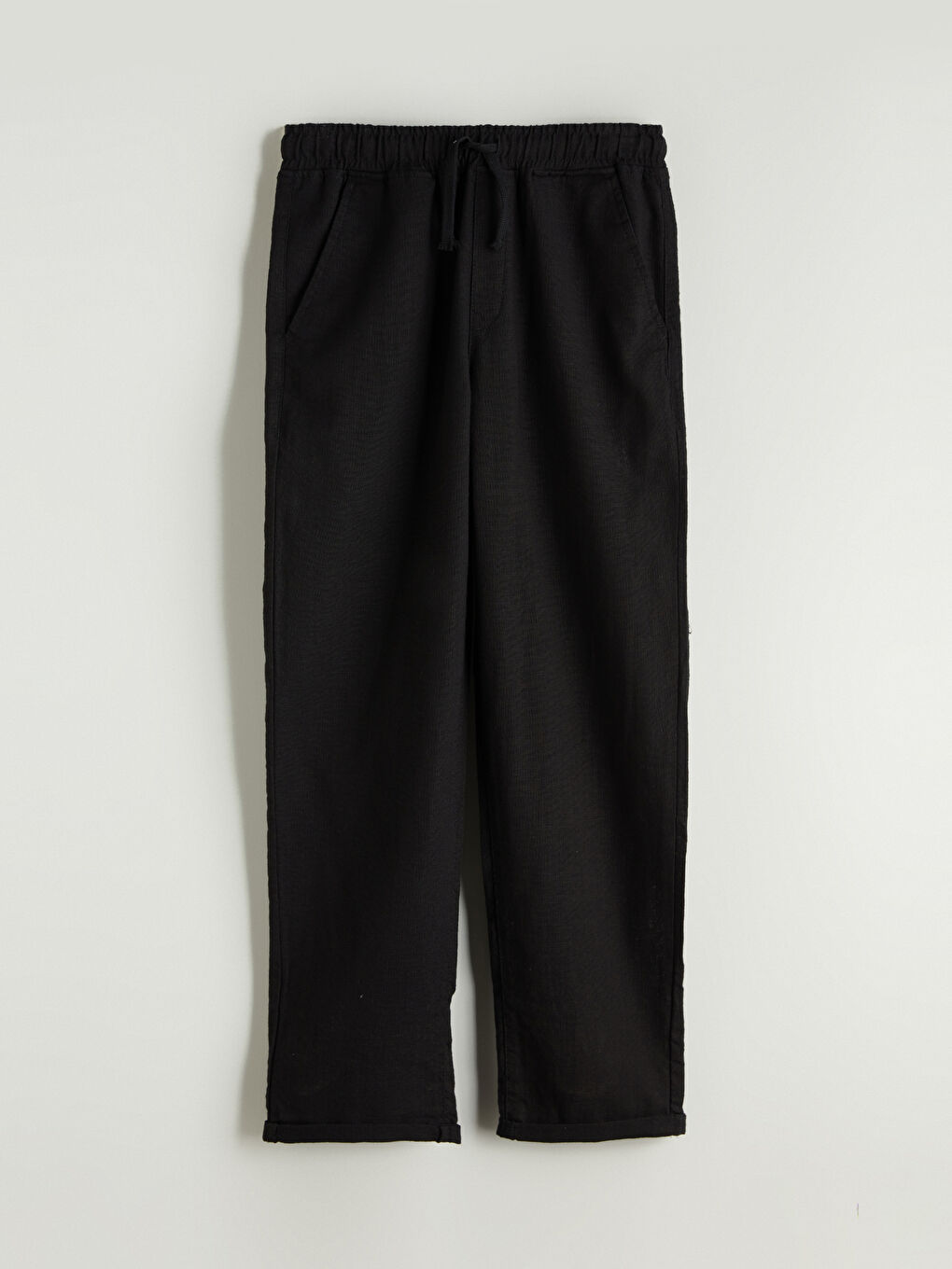 Siyah Beli Lastikli Erkek Çocuk Pantolon