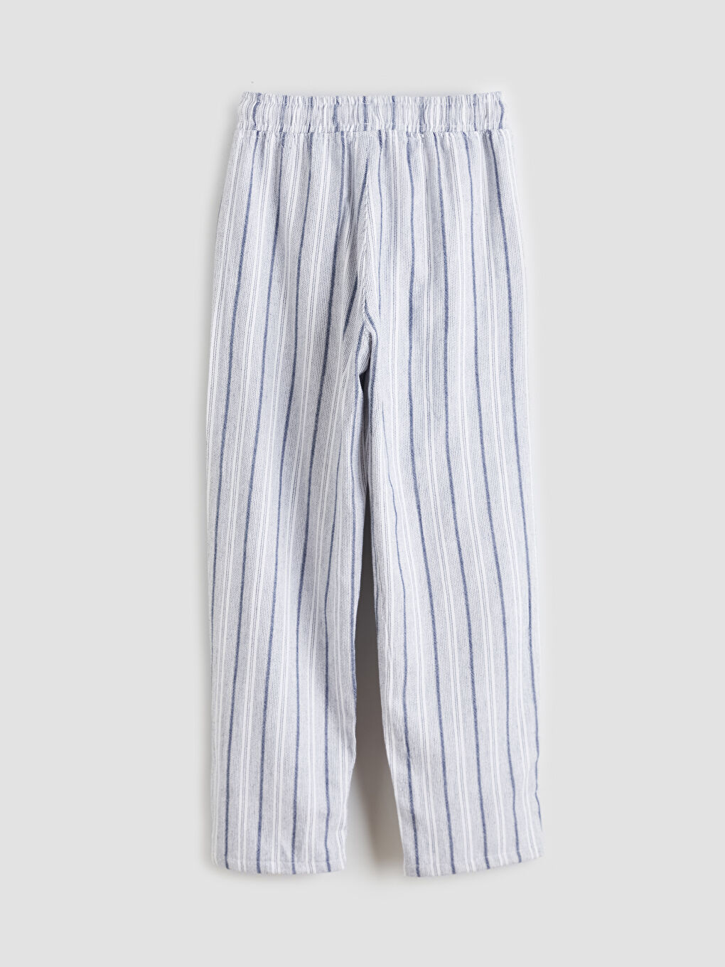 Lacivert Beli Lastikli Çizgili Erkek Çocuk Pantolon-1
