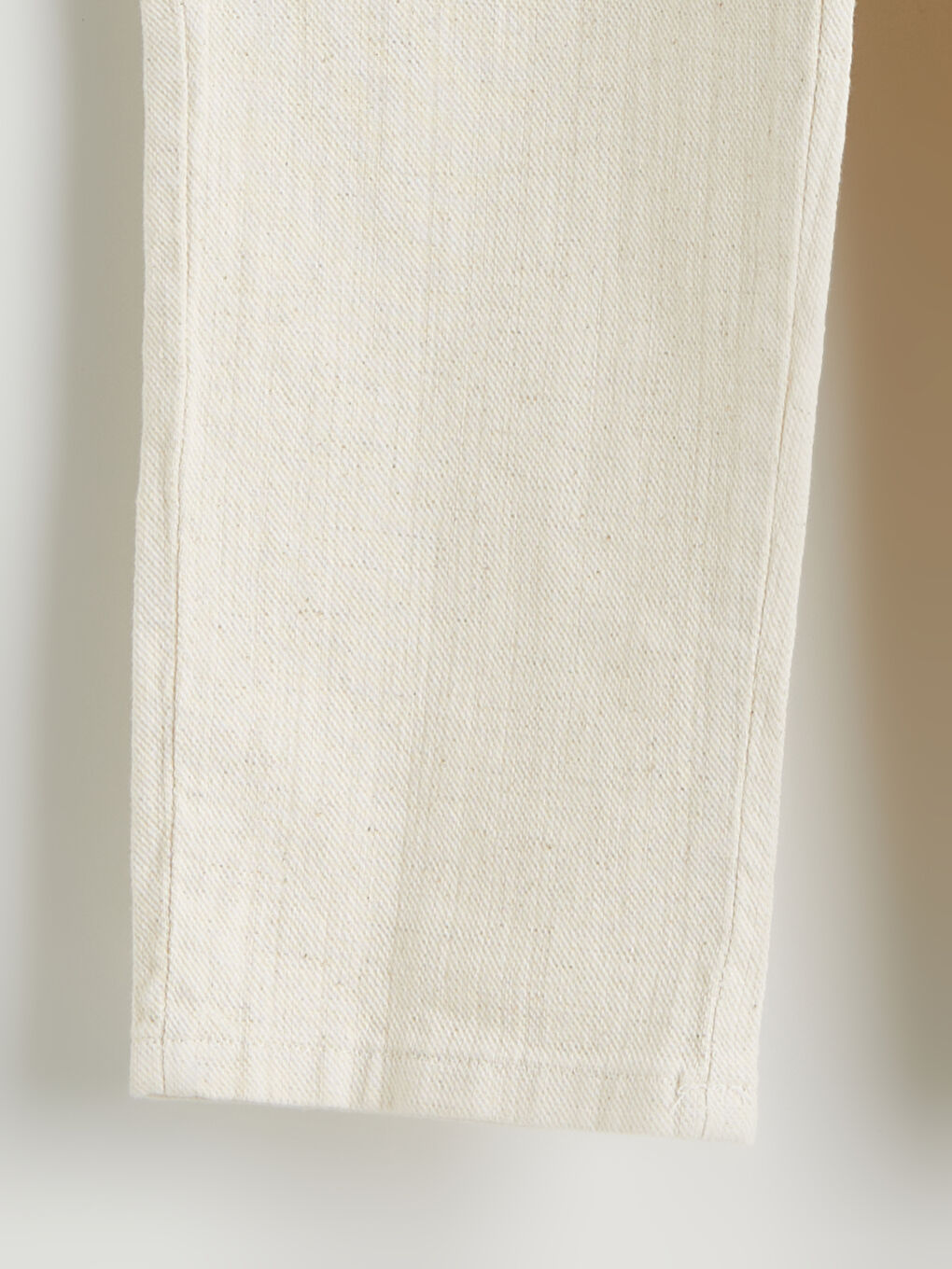 Ekru Beli Lastikli Erkek Çocuk Pantolon-1