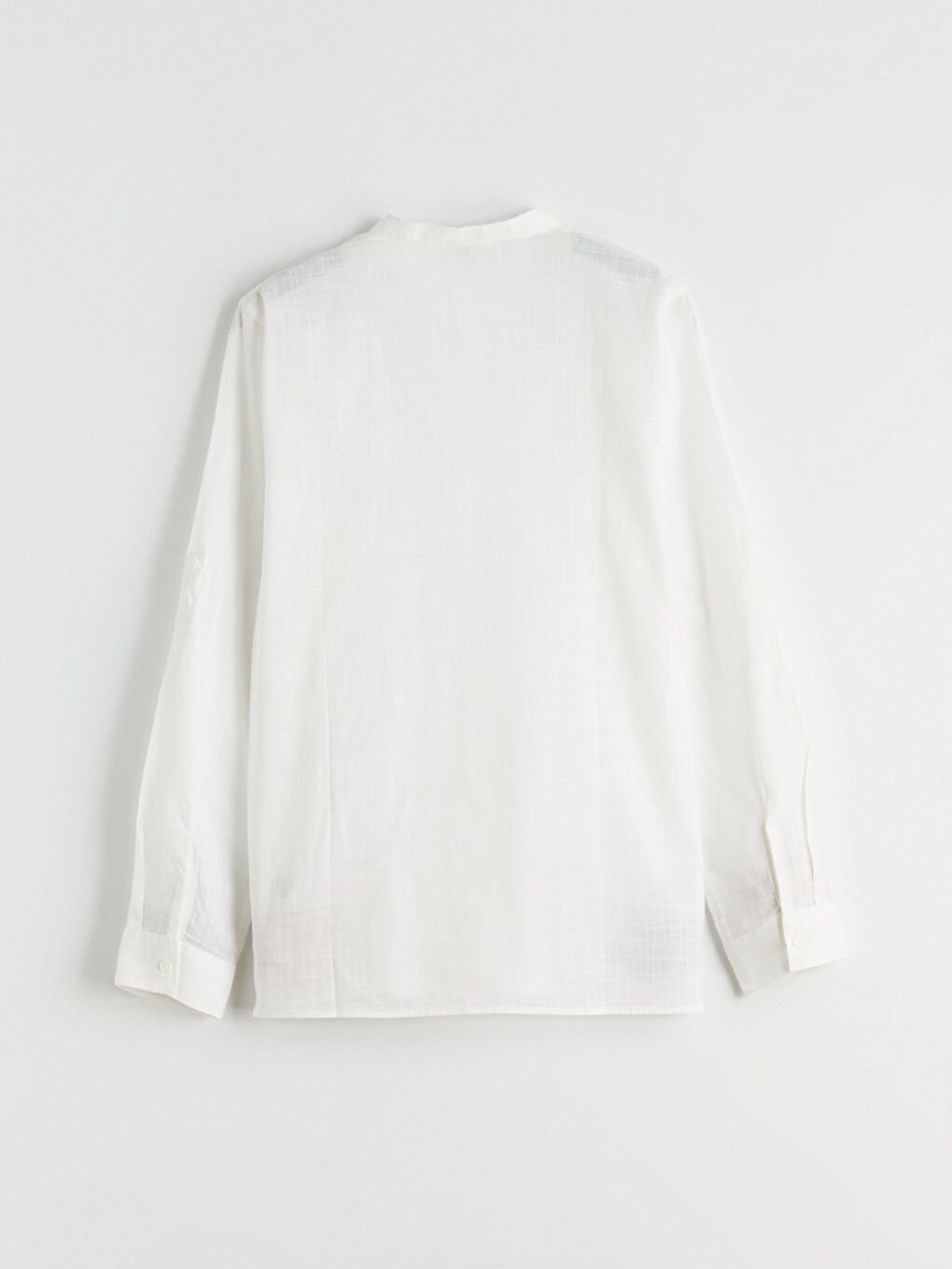 Рубашка с воротником-стойкой и длинным рукавом для мальчиков-2