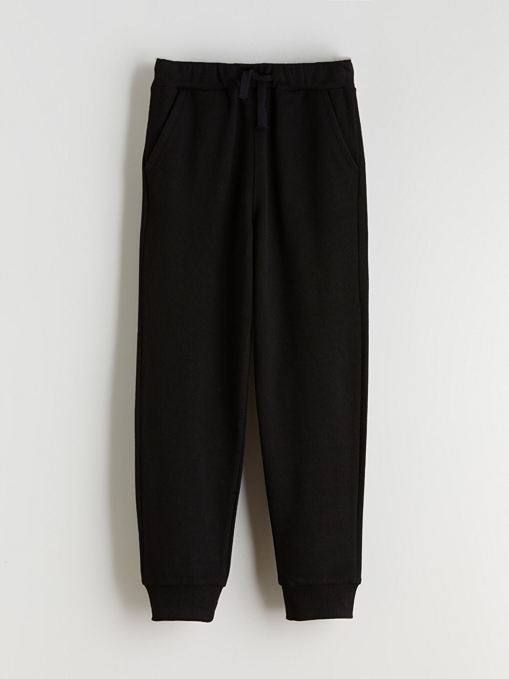 Siyah Beli Lastikli Erkek Çocuk Jogger Eşofman Alt