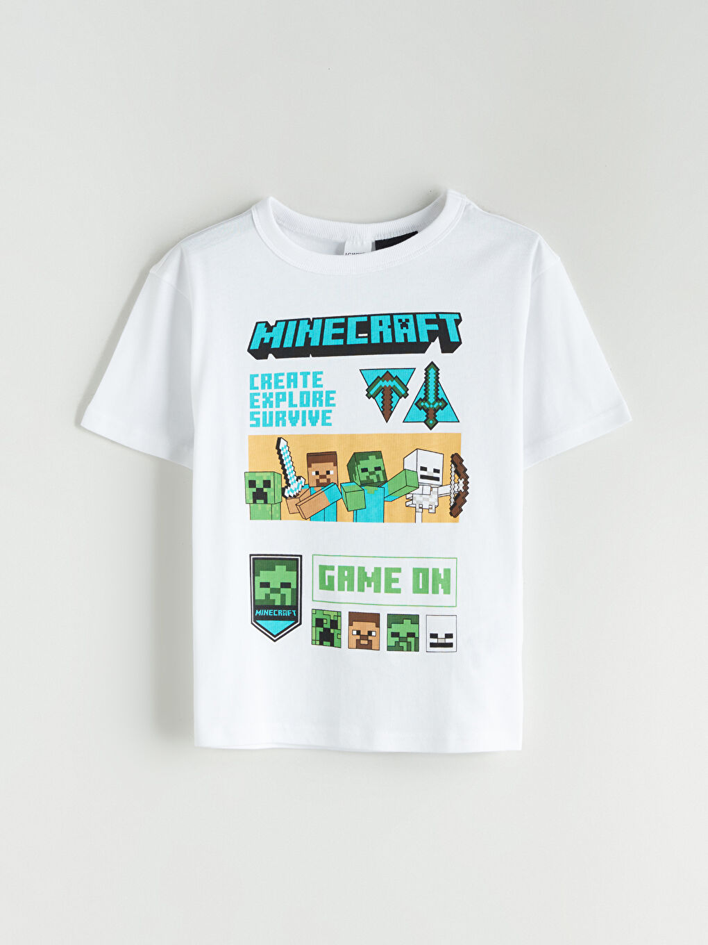 Футболка с принтом minecraft для мальчиков