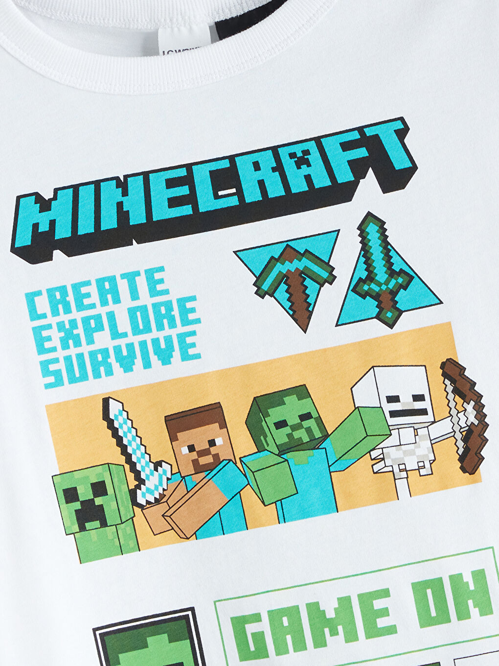 Футболка с принтом minecraft для мальчиков-1