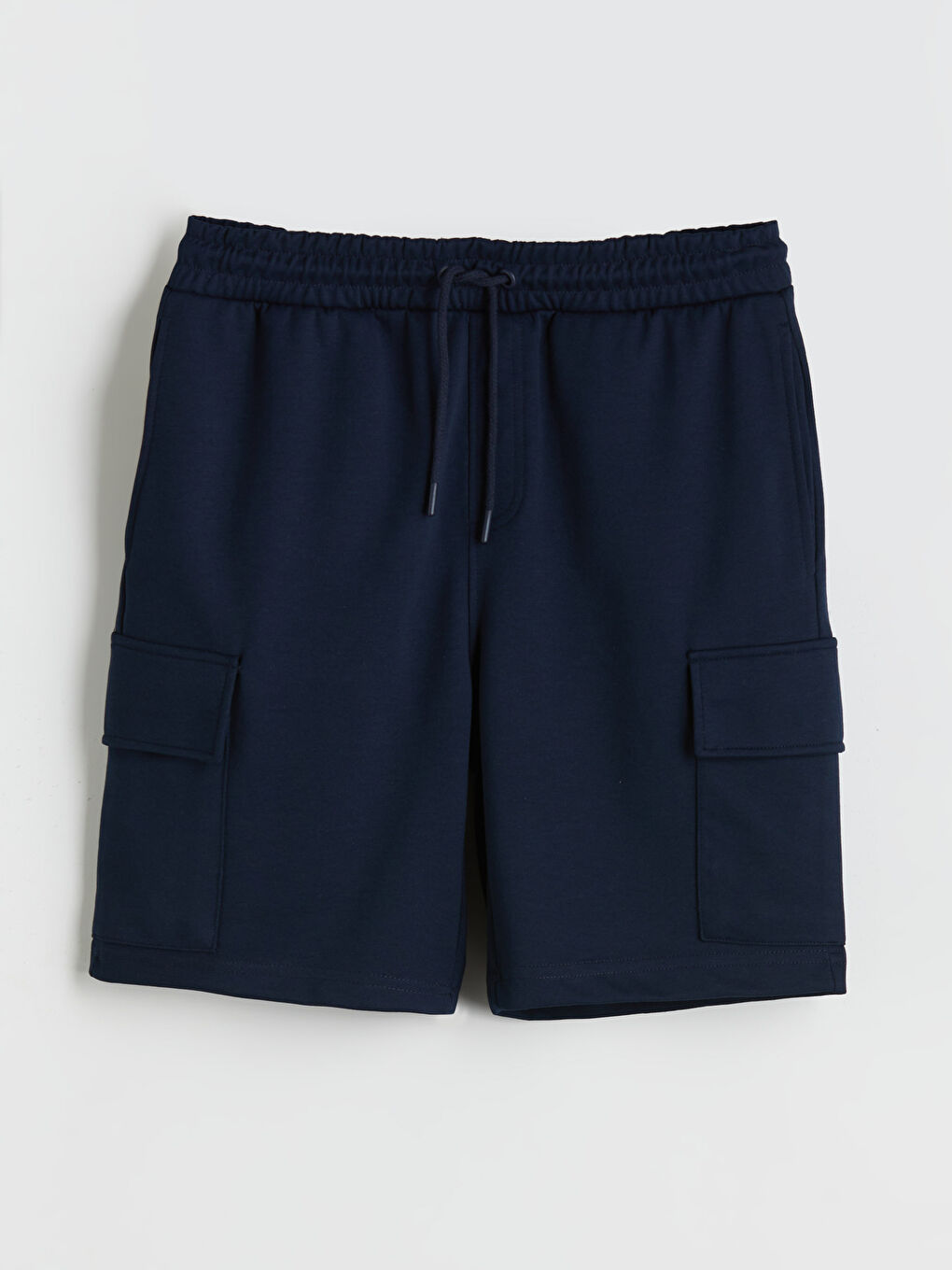Lacivert Standart Kalıp Erkek Kargo Şort-4