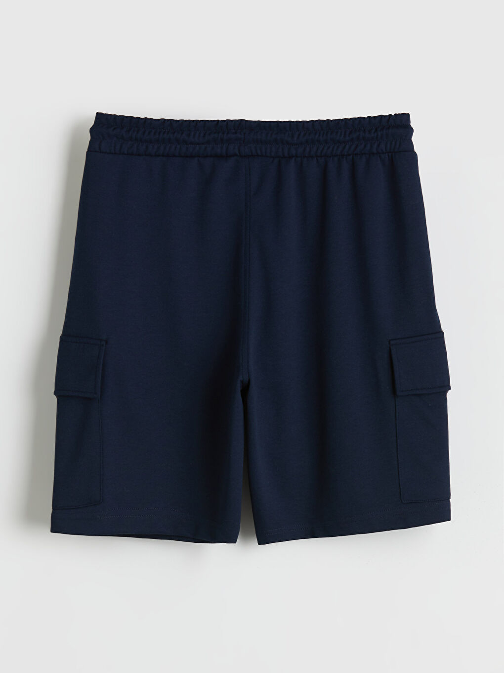 Lacivert Standart Kalıp Erkek Kargo Şort-5
