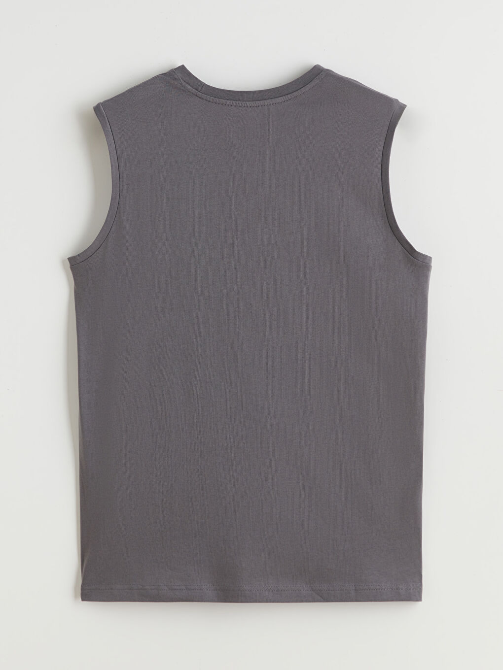 Lacivert Bisiklet Yaka Baskılı Penye Erkek Kolsuz Tişört 2'li Paket-16