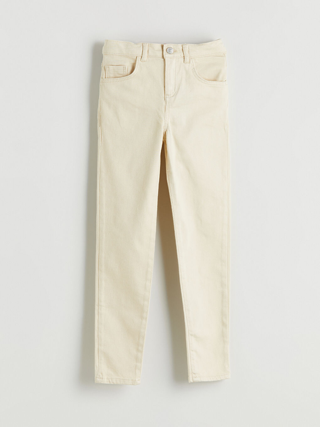 Bej Super Skinny Fit Erkek Çocuk Jean Pantolon