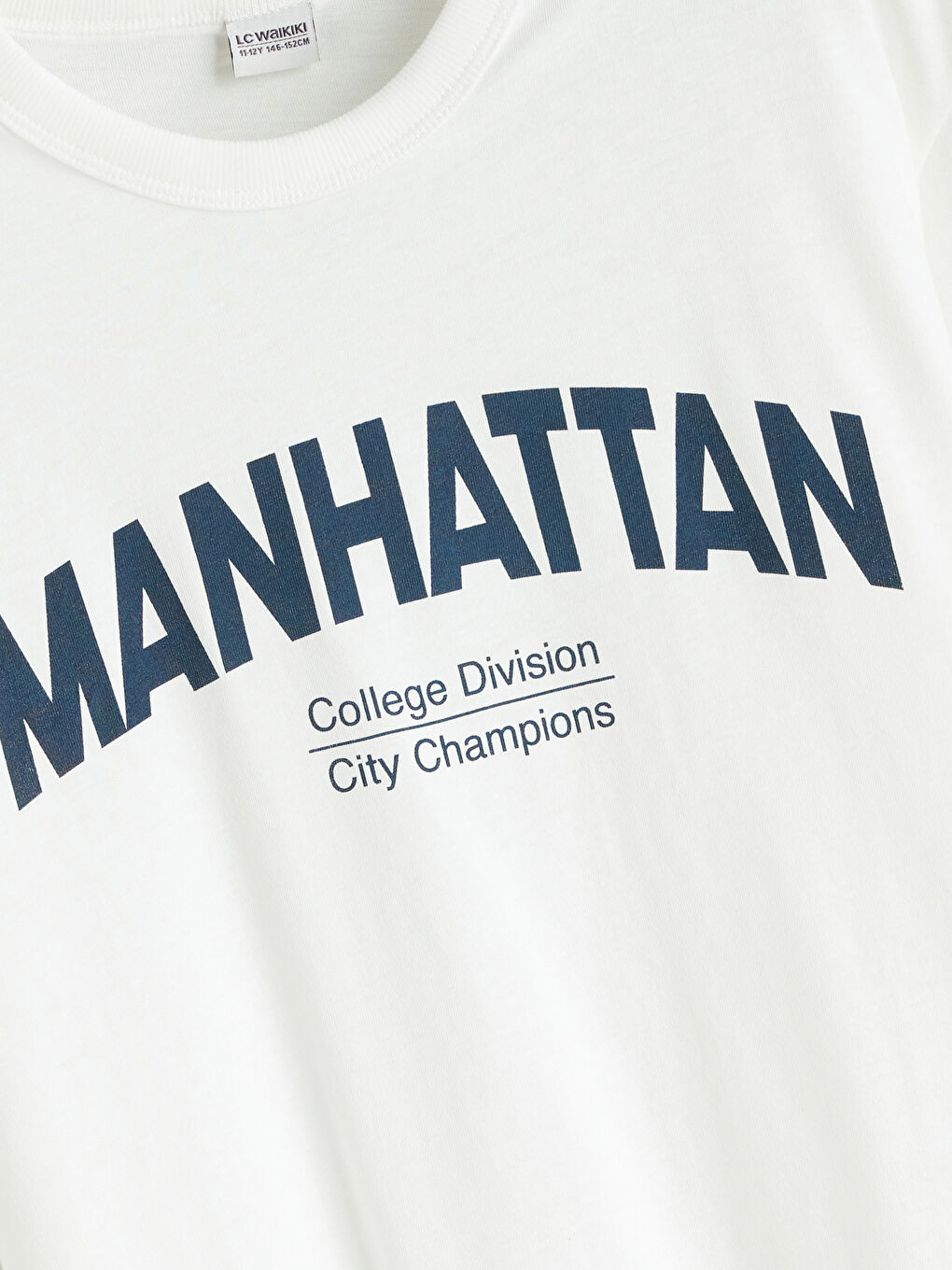 Ұлдарға арналған принтті дөңгелек жағалы футболка-1