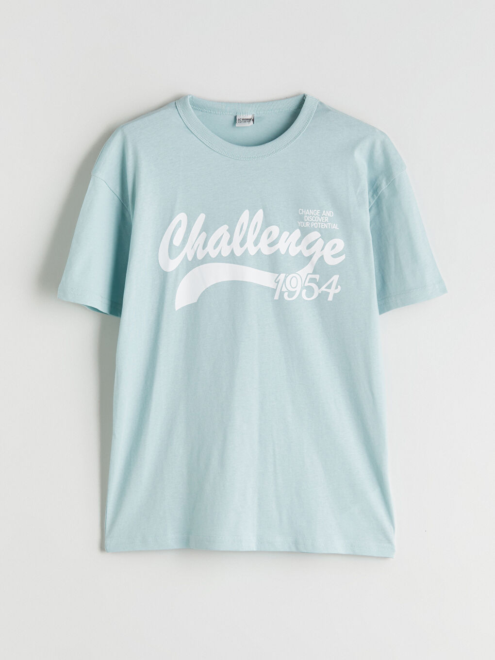 Ұлдарға арналған принтті дөңгелек жағалы футболка