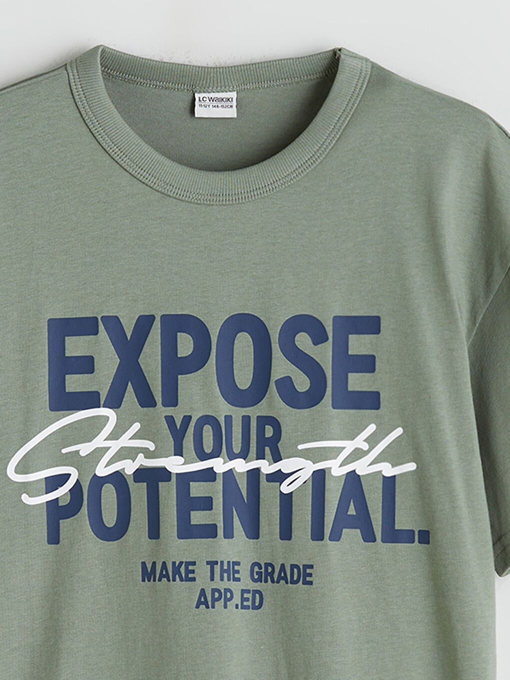 Ұлдарға арналған принтті дөңгелек жағалы футболка-2