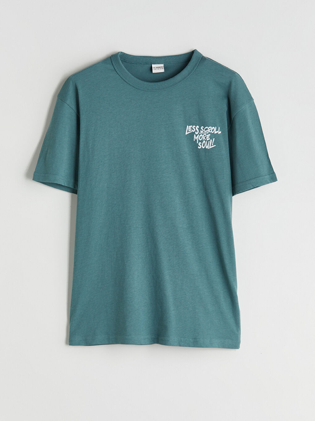 Ұлдарға арналған принтті дөңгелек жағалы футболка