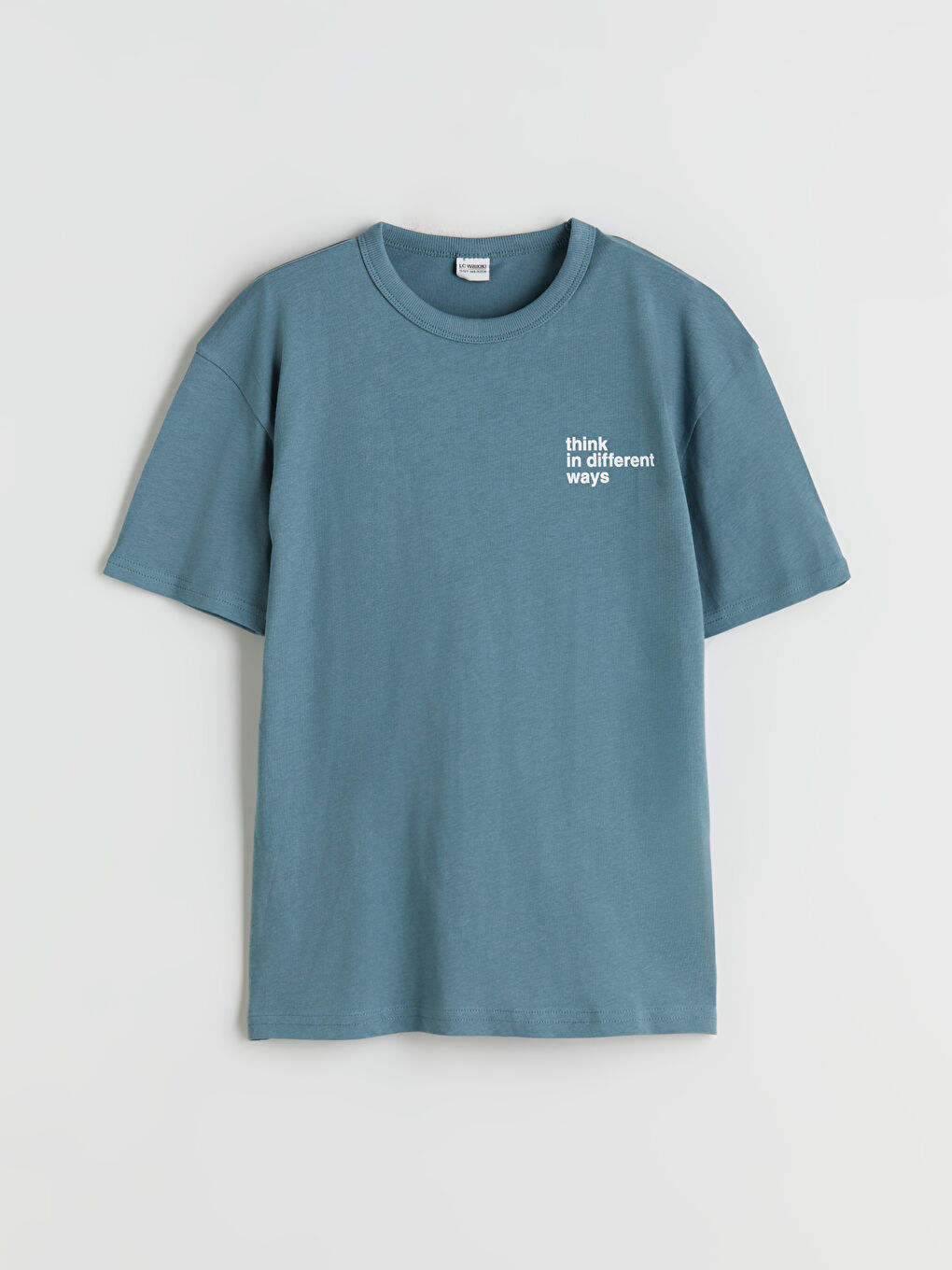 Ұлдарға арналған принтті дөңгелек жағалы футболка