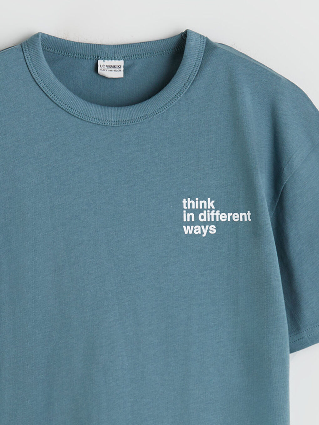 Ұлдарға арналған принтті дөңгелек жағалы футболка-2