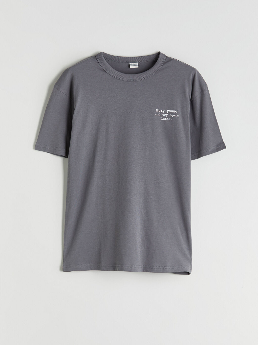 Ұлдарға арналған принтті дөңгелек жағалы футболка