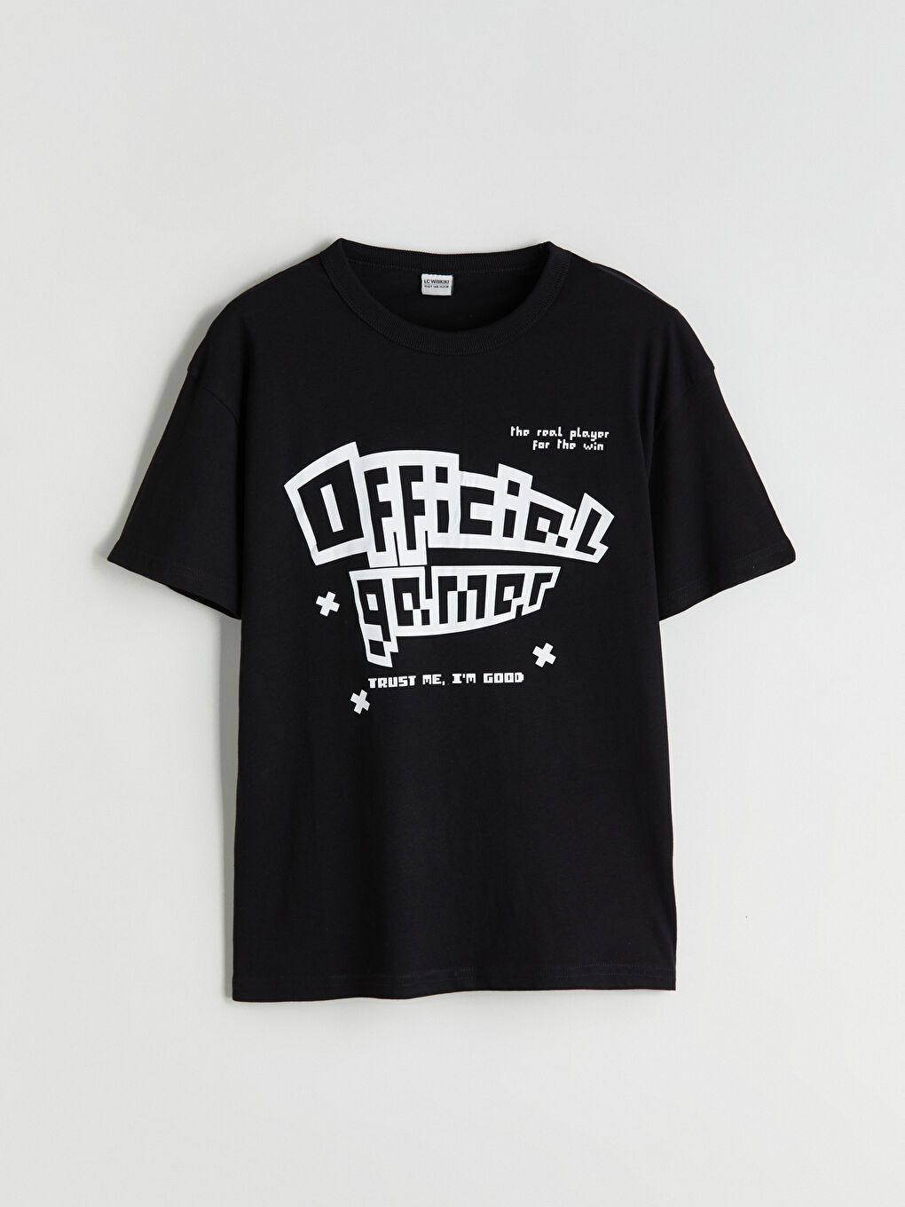 Ұлдарға арналған принтті дөңгелек жағалы футболка