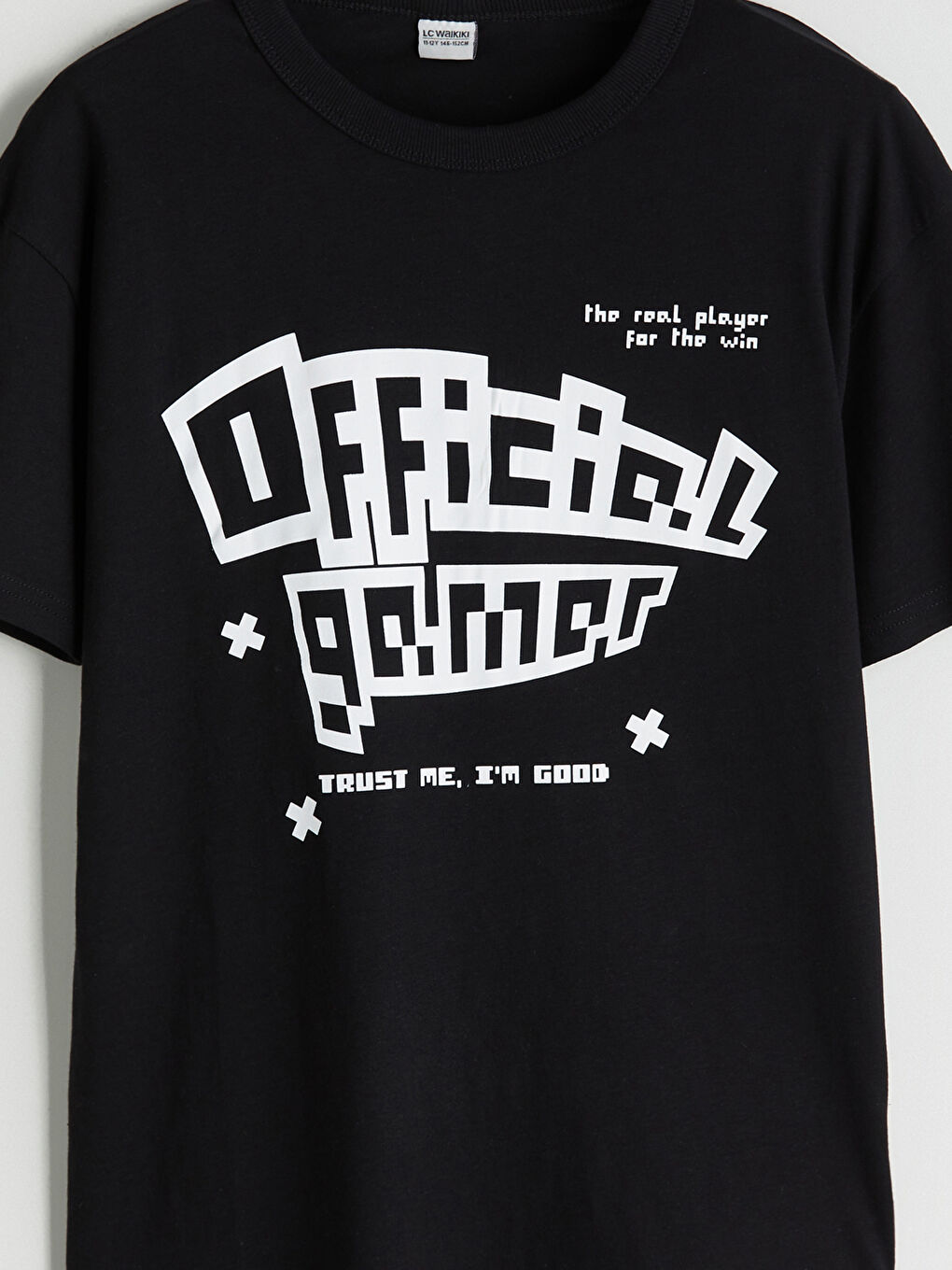 Ұлдарға арналған принтті дөңгелек жағалы футболка-1