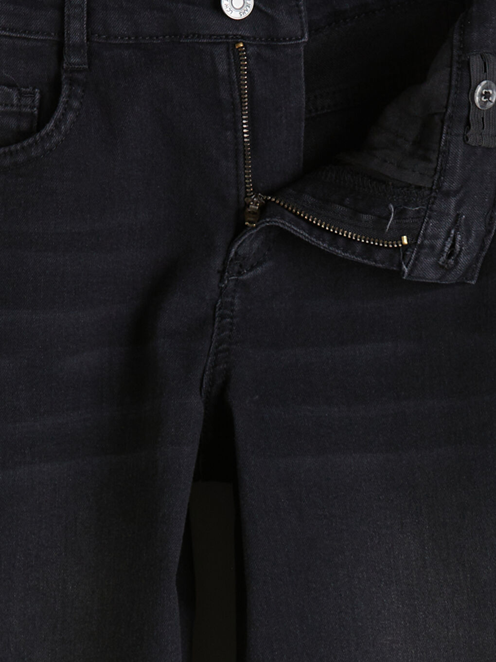 Siyah Regular Fit Erkek Çocuk Jean Pantolon-2