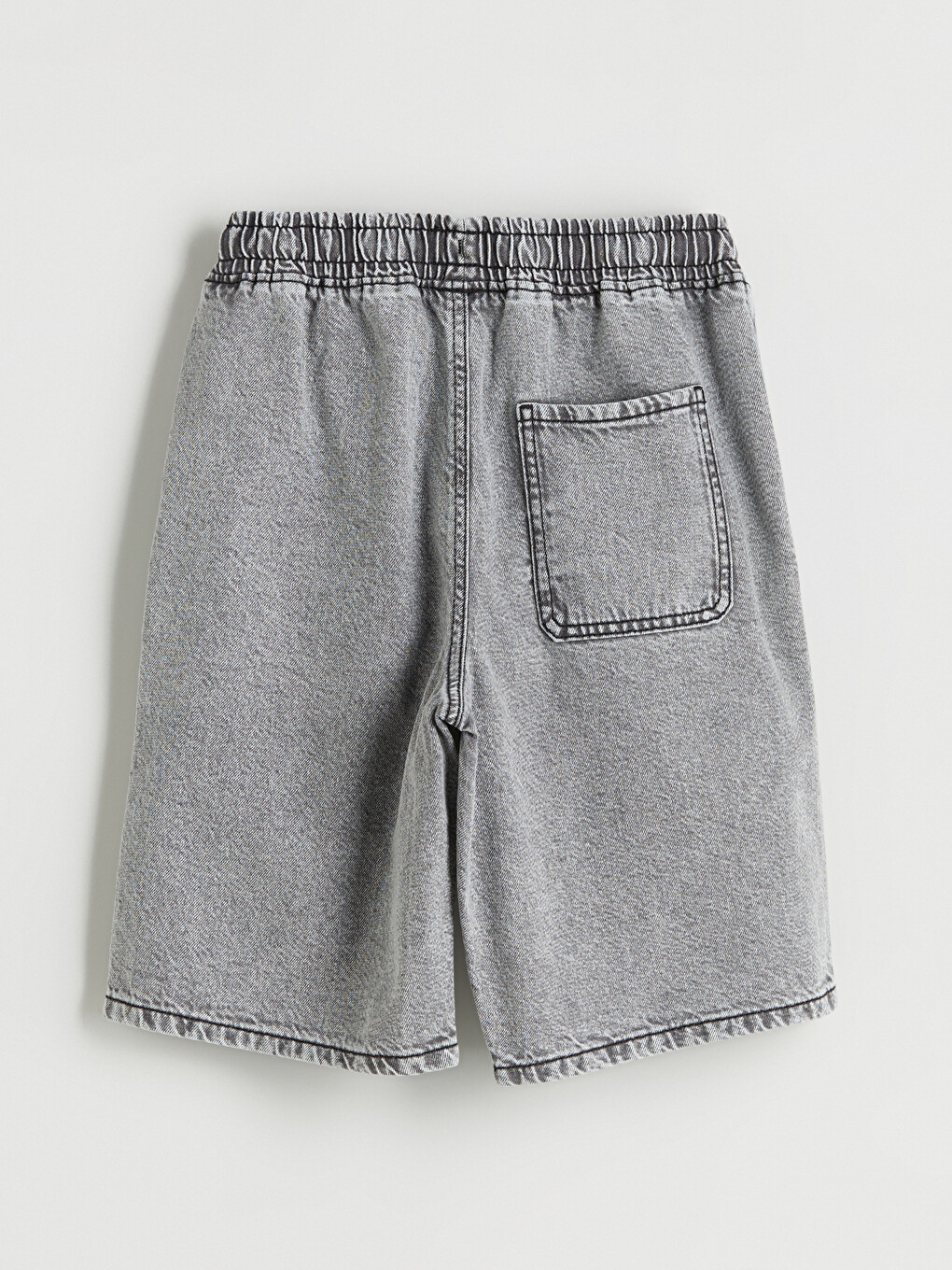 Beli Lastikli Erkek Çocuk Jean Şort-2
