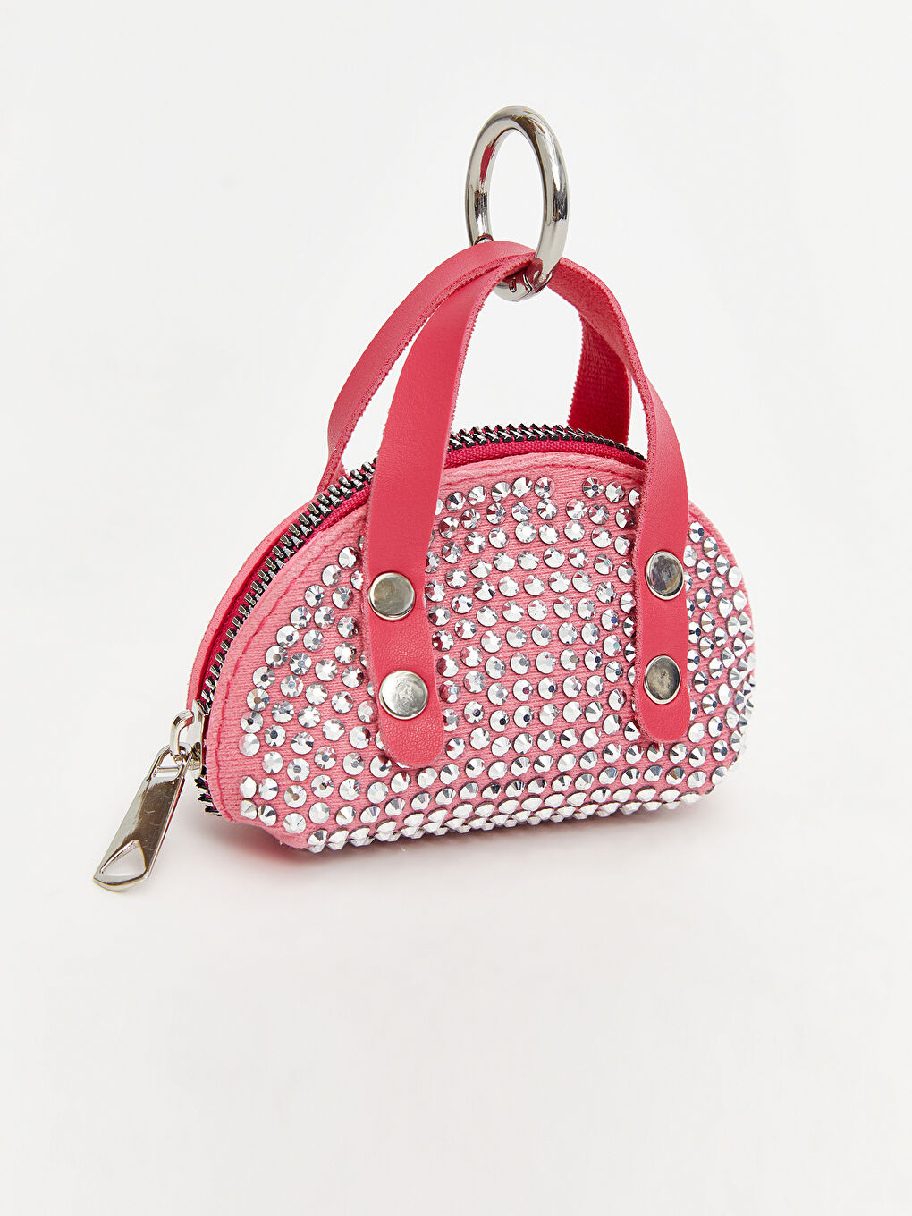 Taş Detaylı Çanta Görünümlü Anahtarlık Cüzdan