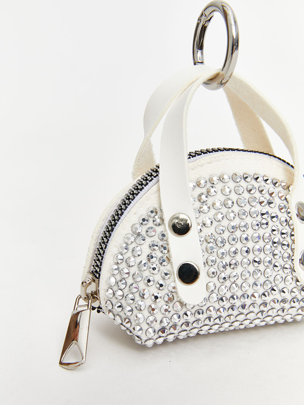 Taş Detaylı Çanta Görünümlü Anahtarlık Cüzdan-3