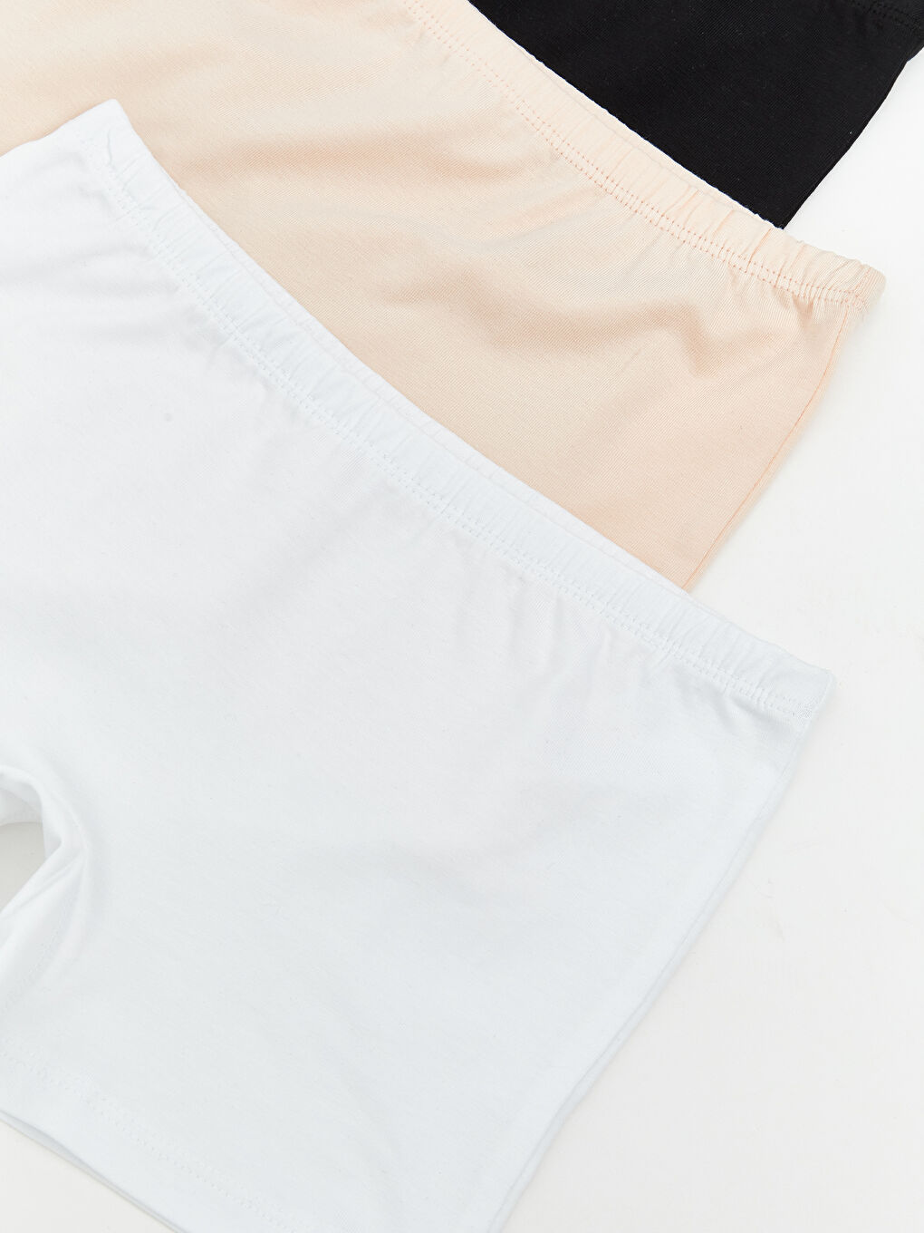 Beyaz Basic Kız Çocuk Boxer 3'lü-2