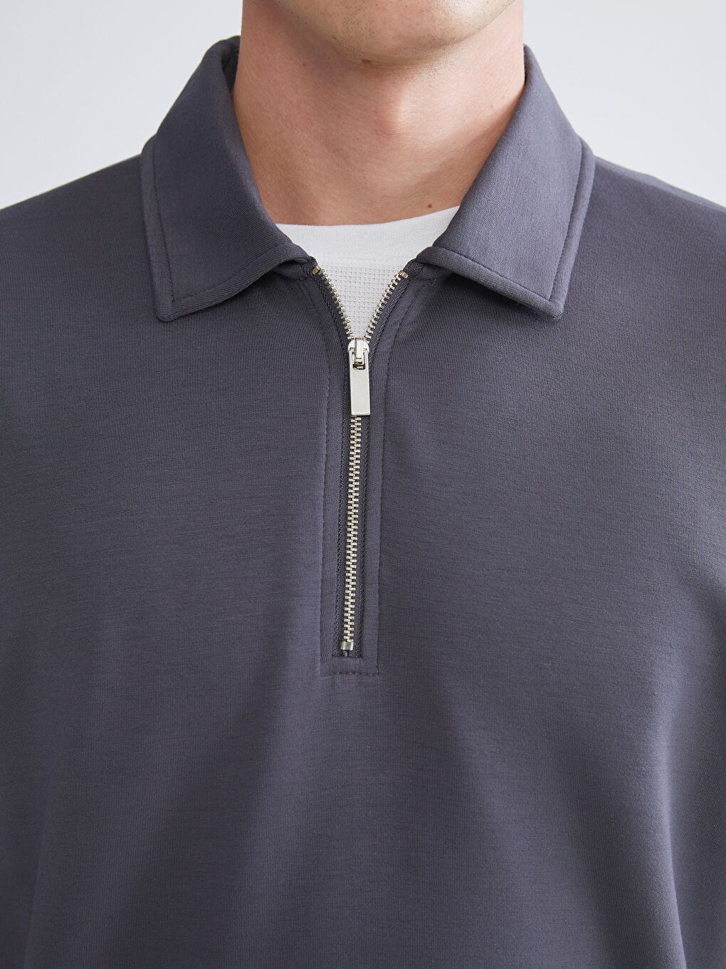 Antrasit Polo Yaka Erkek Tişört-2