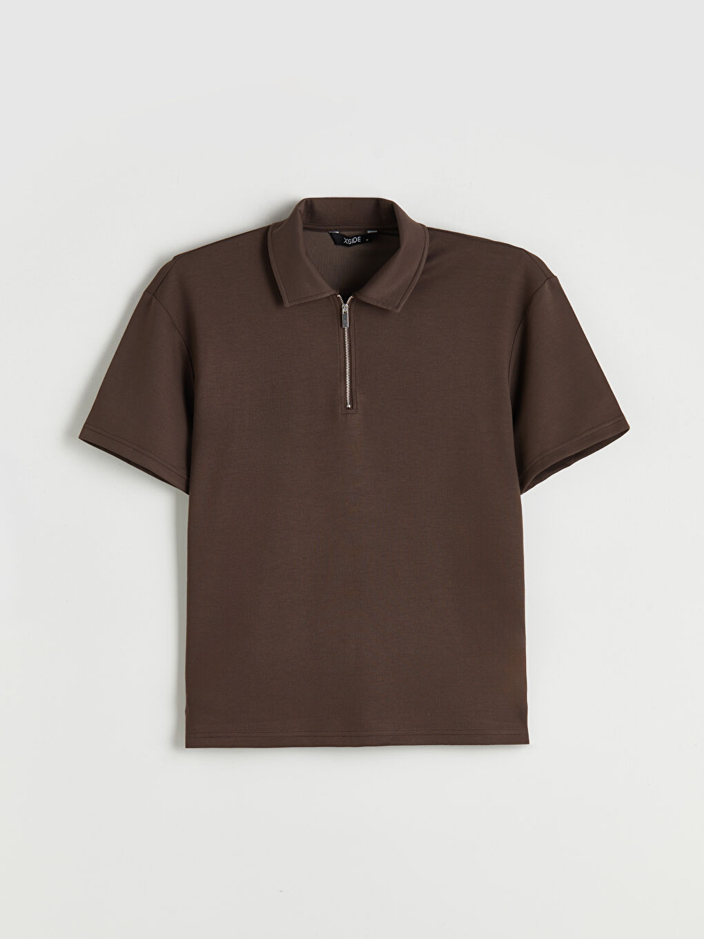 Kahverengi Polo Yaka Erkek Tişört-4