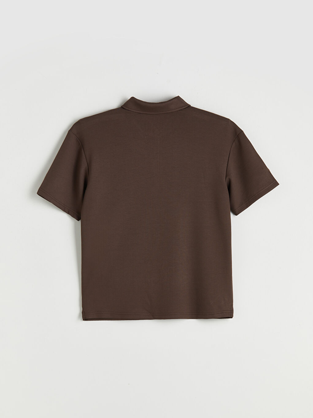 Kahverengi Polo Yaka Erkek Tişört-5