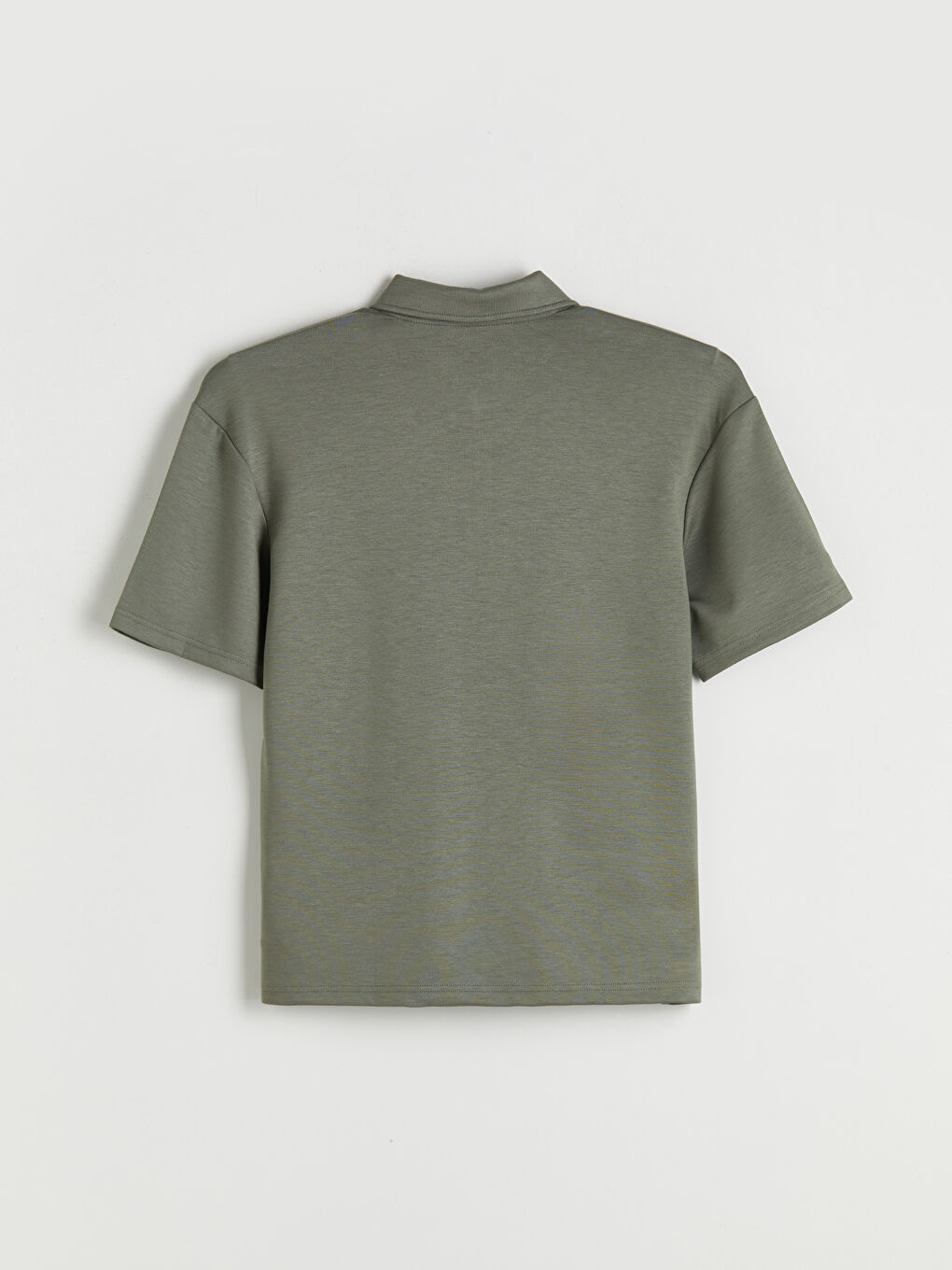 Yeşil Polo Yaka Erkek Tişört-5