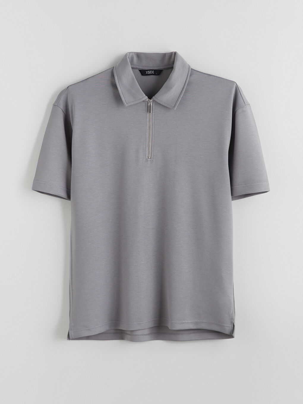 Gri Polo Yaka Erkek Tişört-4