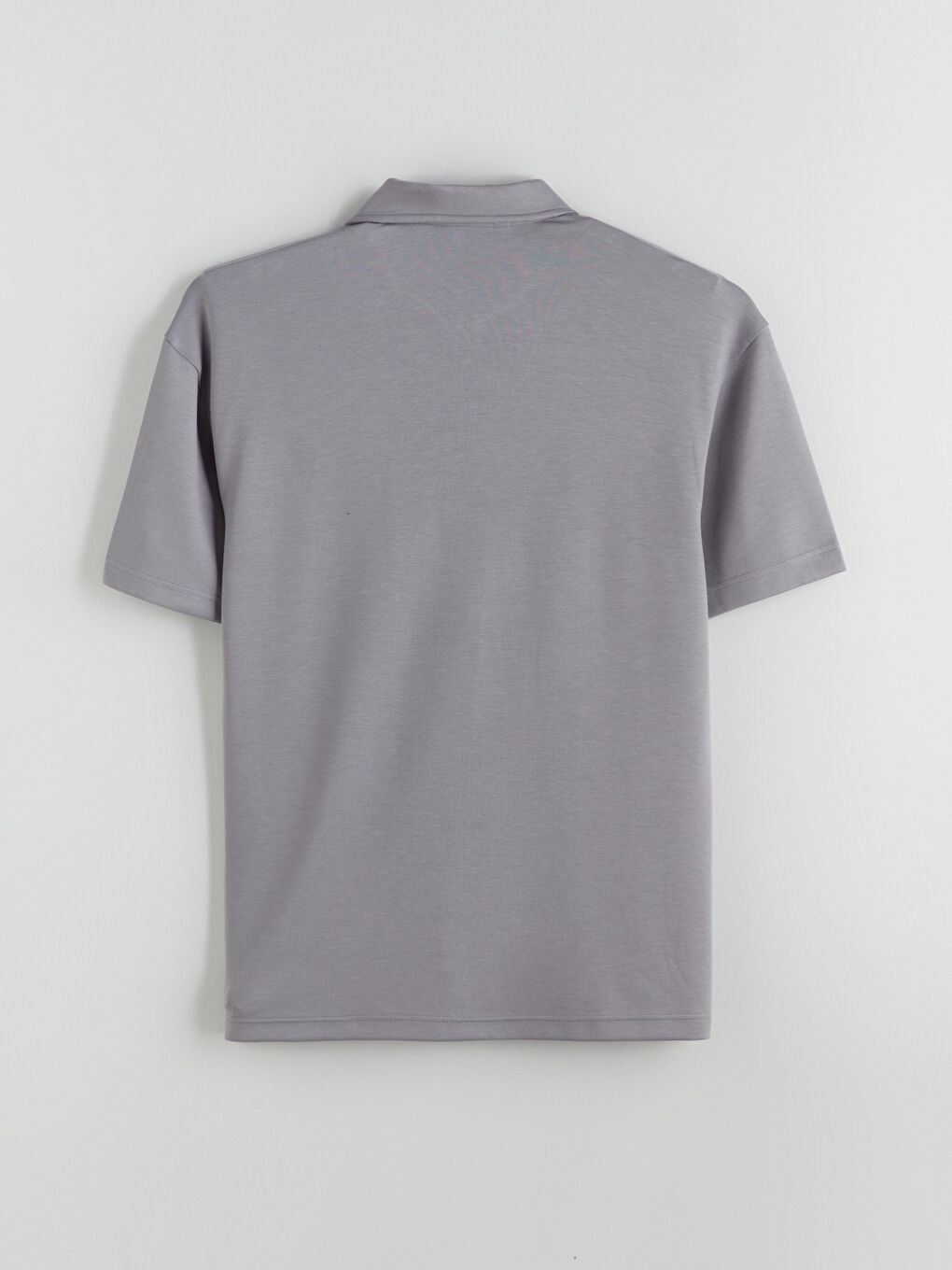 Gri Polo Yaka Erkek Tişört-5