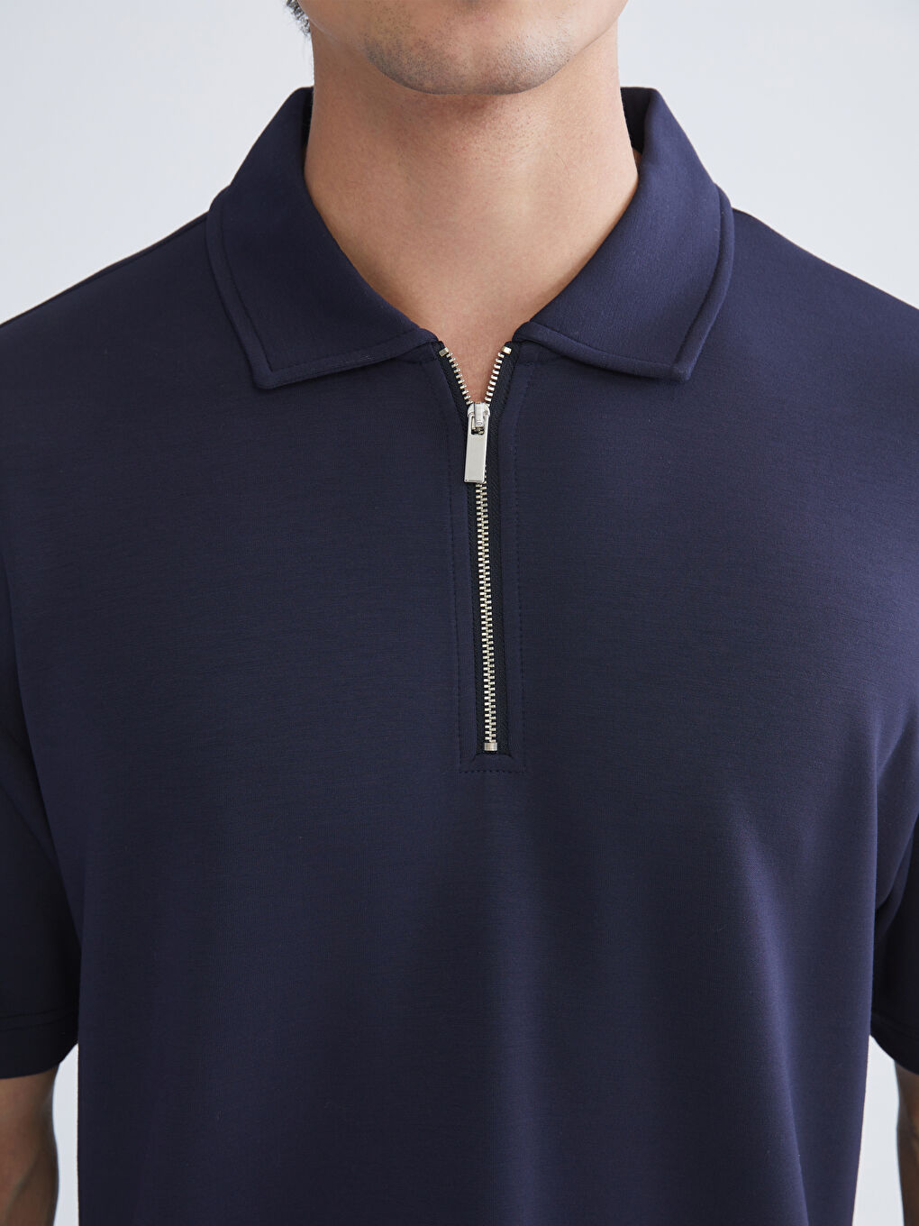 Lacivert Polo Yaka Erkek Tişört-2
