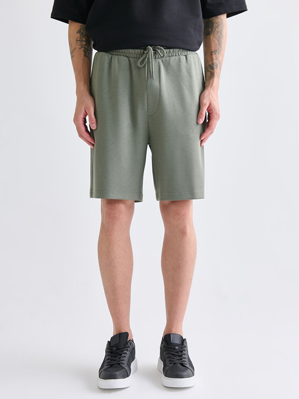 Yeşil Standart Kalıp Erkek Şort-1