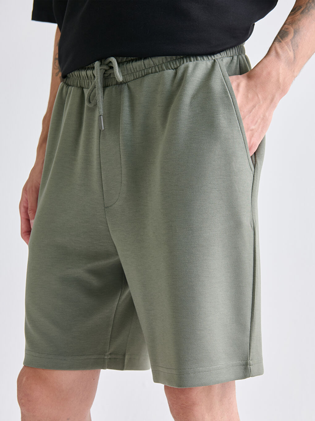 Yeşil Standart Kalıp Erkek Şort-2