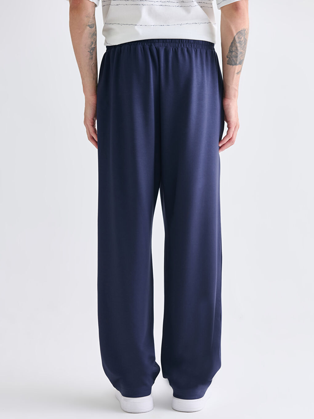 Lacivert Rahat Kalıp Erkek Eşofman Altı-3