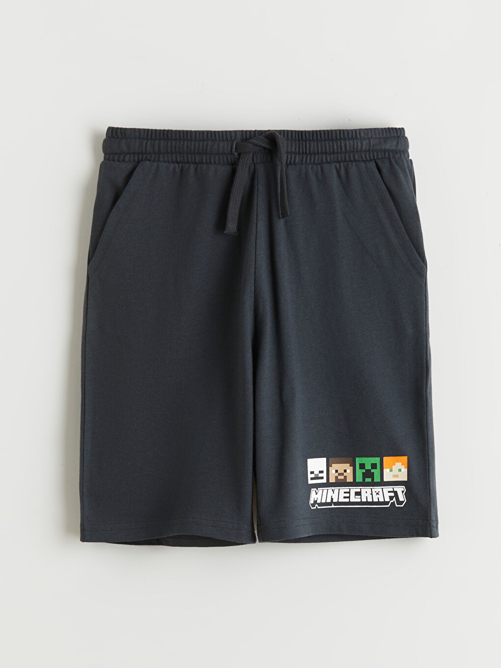 minecraft принтті ұлдарға арналған шолақ шалбар