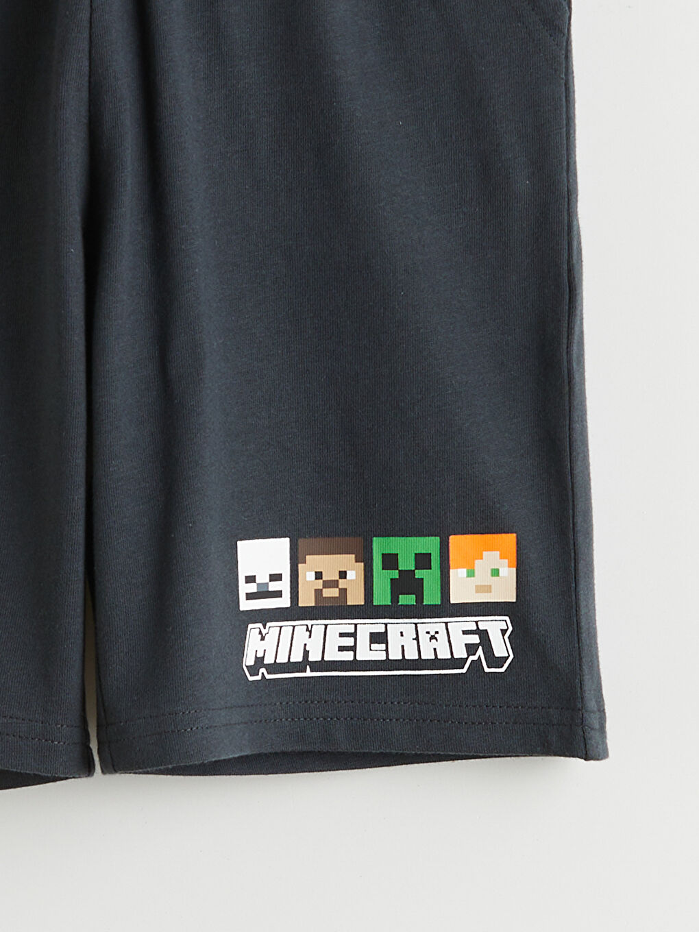 minecraft принтті ұлдарға арналған шолақ шалбар-2