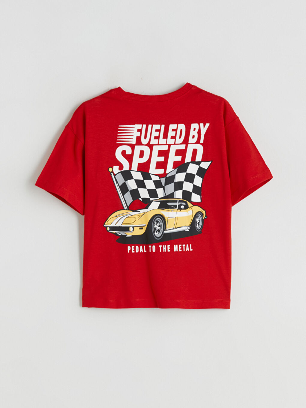 Футболка с круглым вырезом и принтом автомобиля для мальчиков-3
