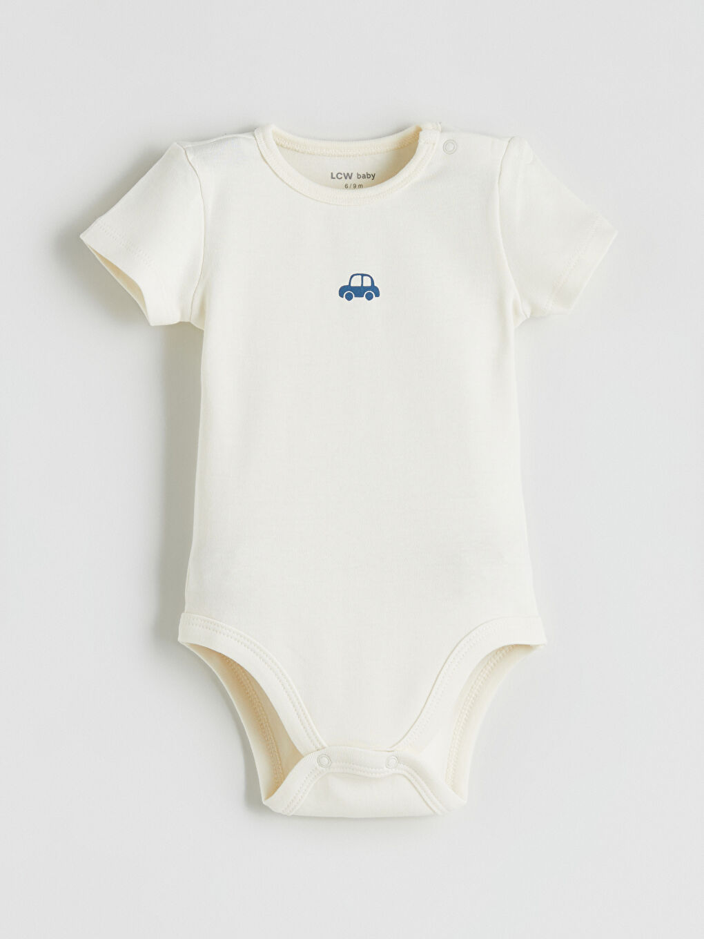 Ekru Baskılı Erkek Bebek Çıtçıtlı Bodysuit 3'lü-1