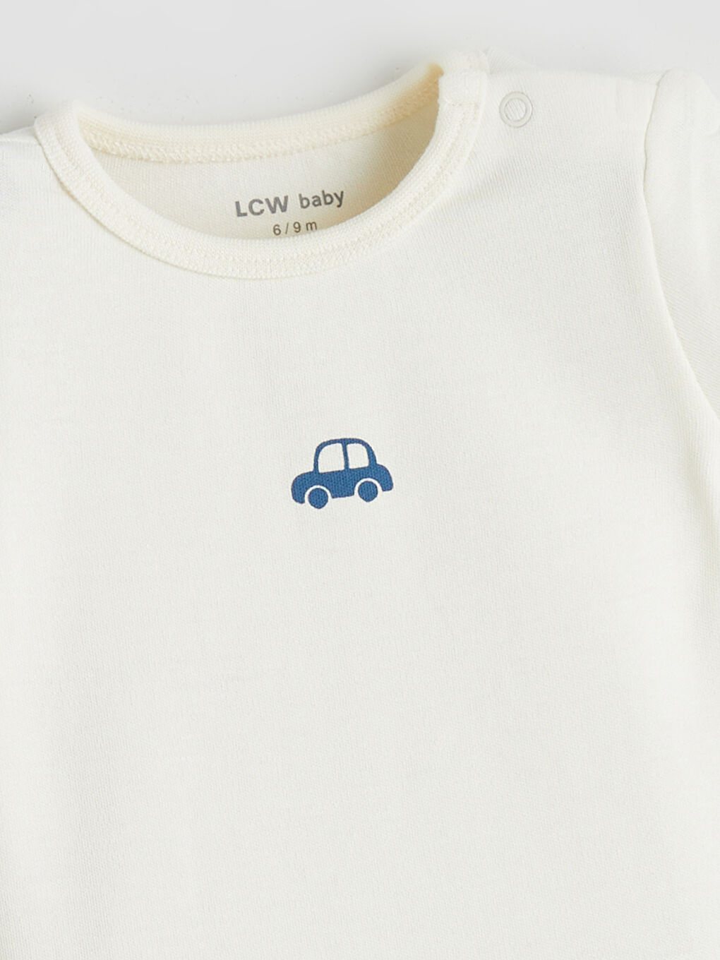 Ekru Baskılı Erkek Bebek Çıtçıtlı Bodysuit 3'lü-2