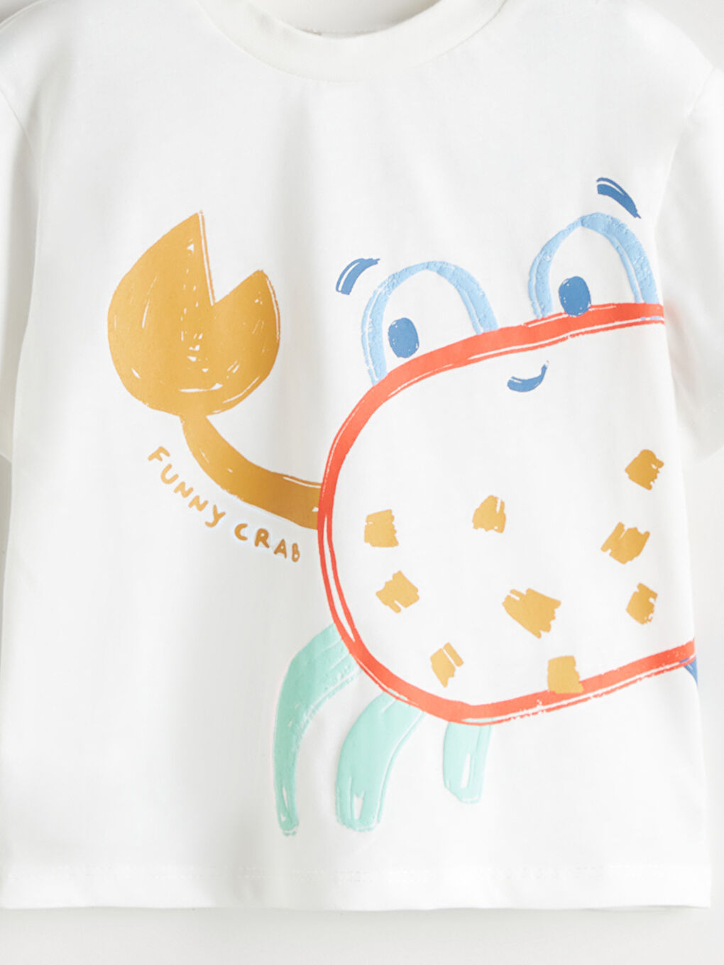 Ekru Baskılı Erkek Bebek Tişört-2