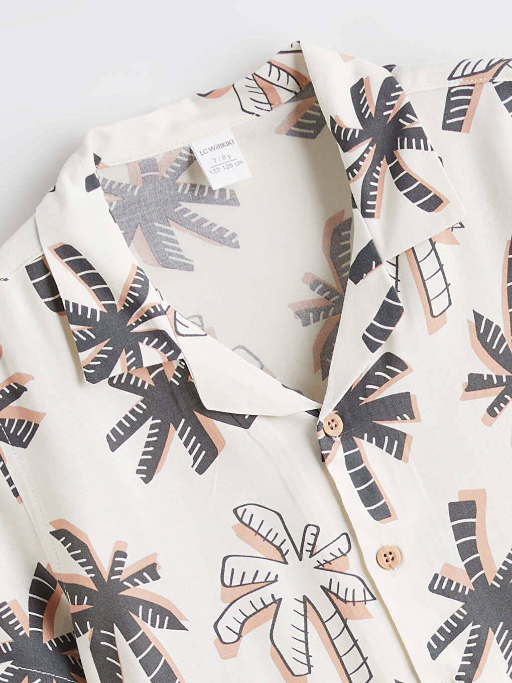 Palm Patterned Boys' Shirt-1