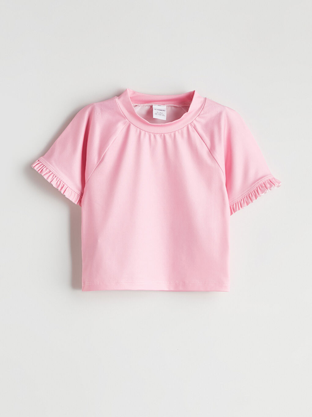 Pembe Baskılı Kız Bebek Mayo Takımı-1