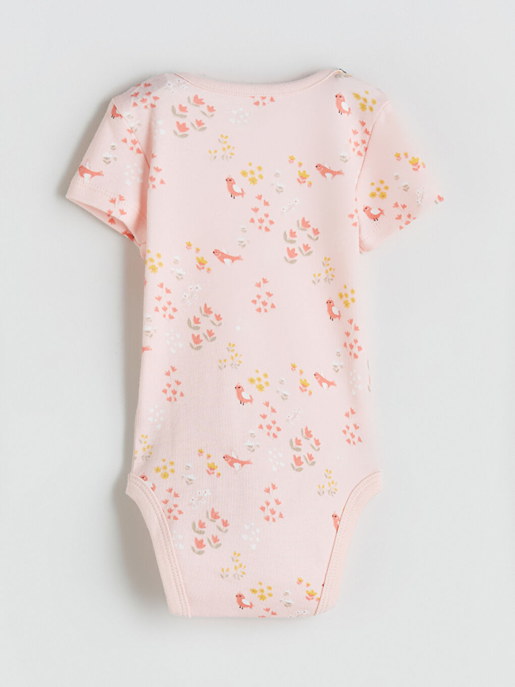 Sarı Bisiklet Yaka Kısa Kollu Kız Bebek Çıtçıtlı Body 3'lü-4