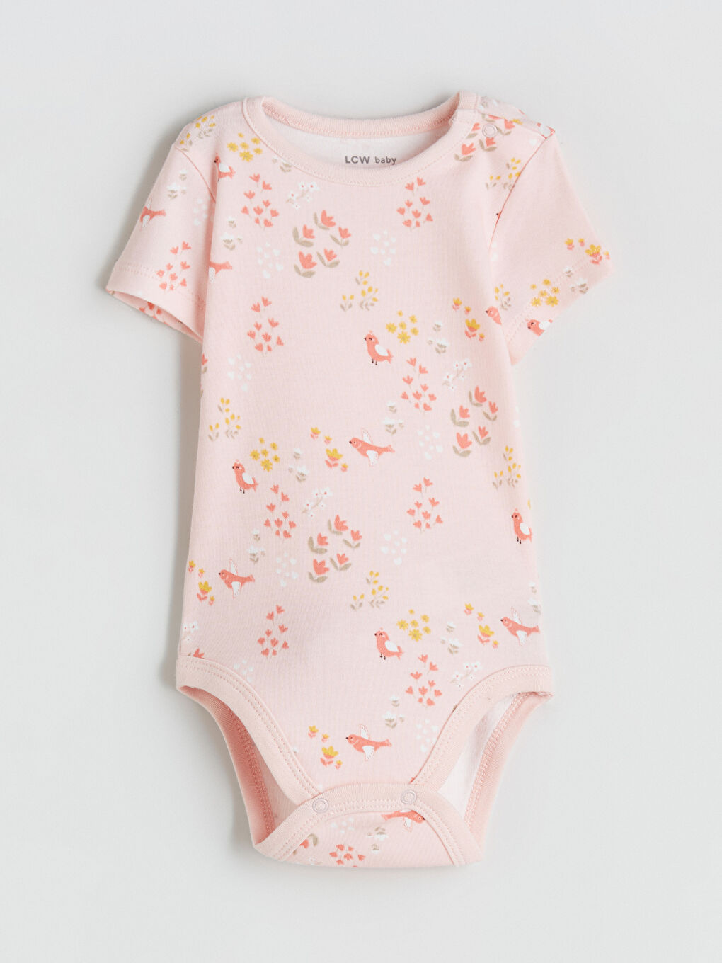 Sarı Bisiklet Yaka Kısa Kollu Kız Bebek Çıtçıtlı Body 3'lü-12