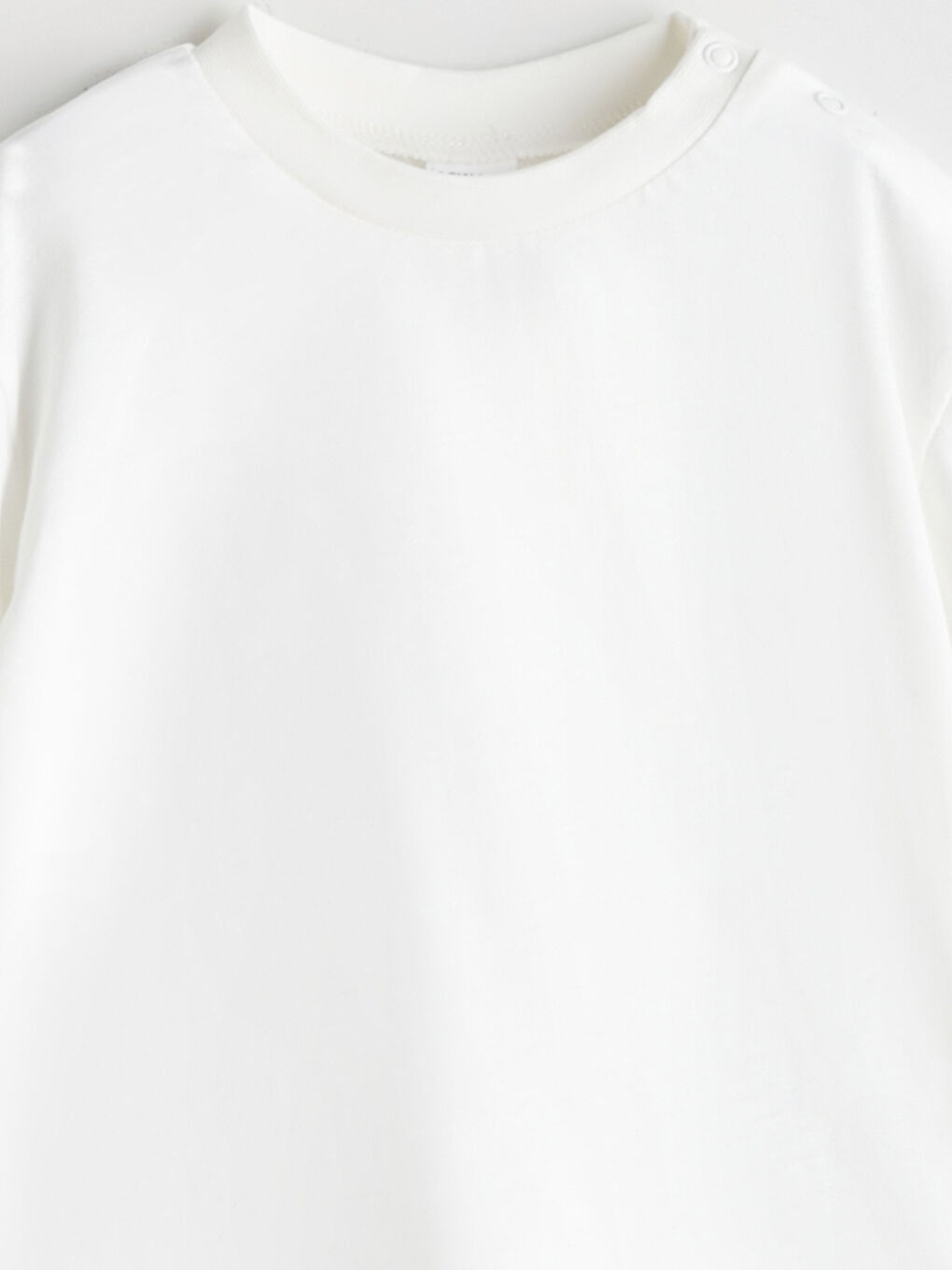 Ekru Bisiklet Yaka Erkek Bebek Tişört 2'li-5