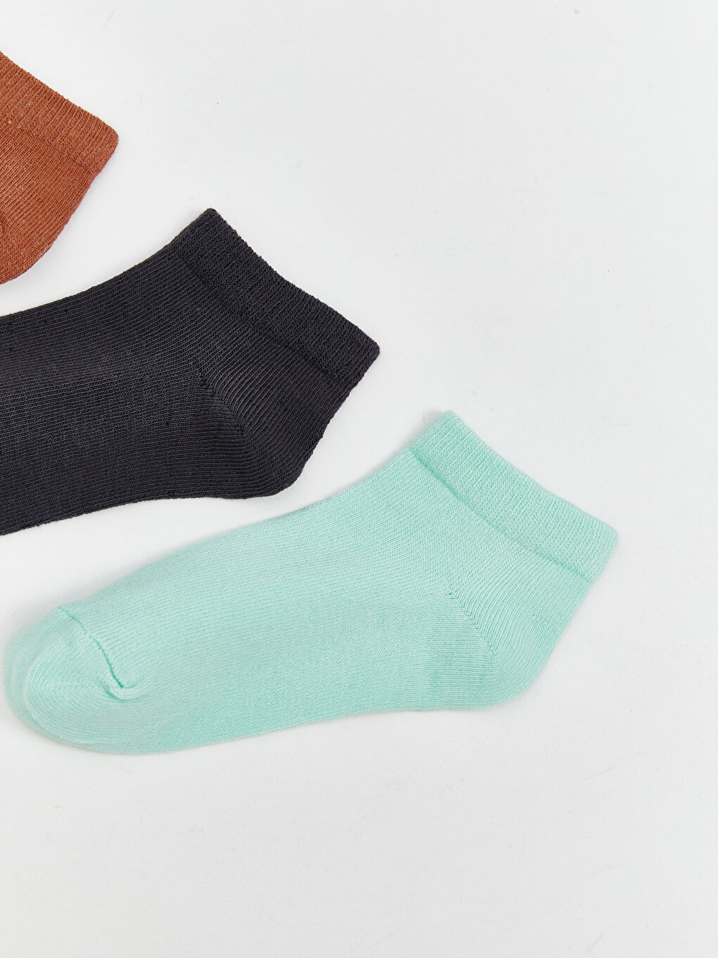 Karışık Basic Kız Çocuk Patik Çorap 3'lü-1