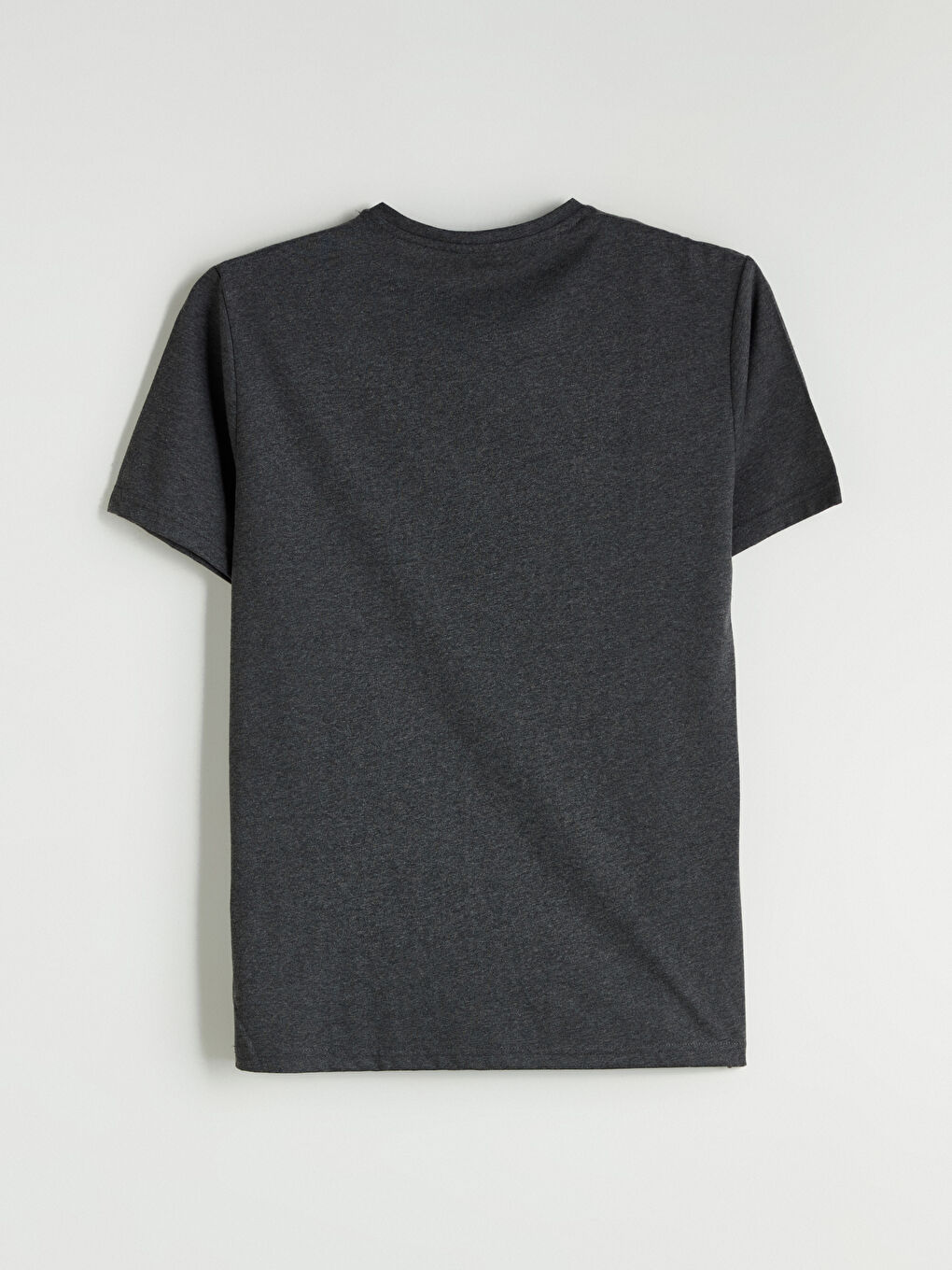 Antrasit Bisiklet Yaka Baskılı Erkek Pijama Üst-1