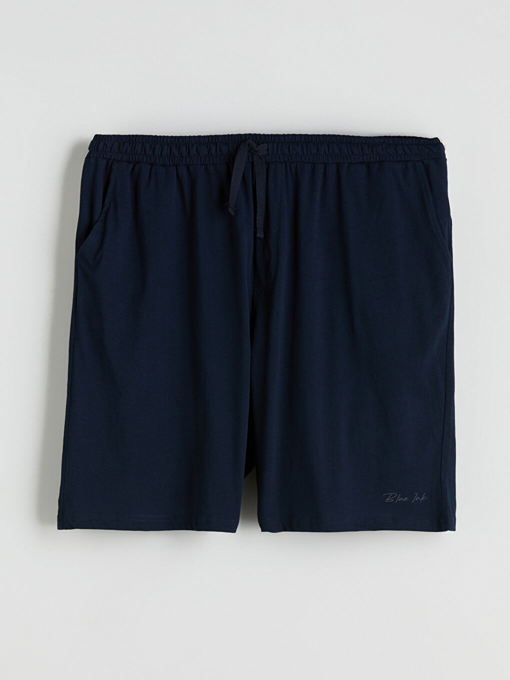 Lacivert Slim Fit Erkek Pijama Alt Şort